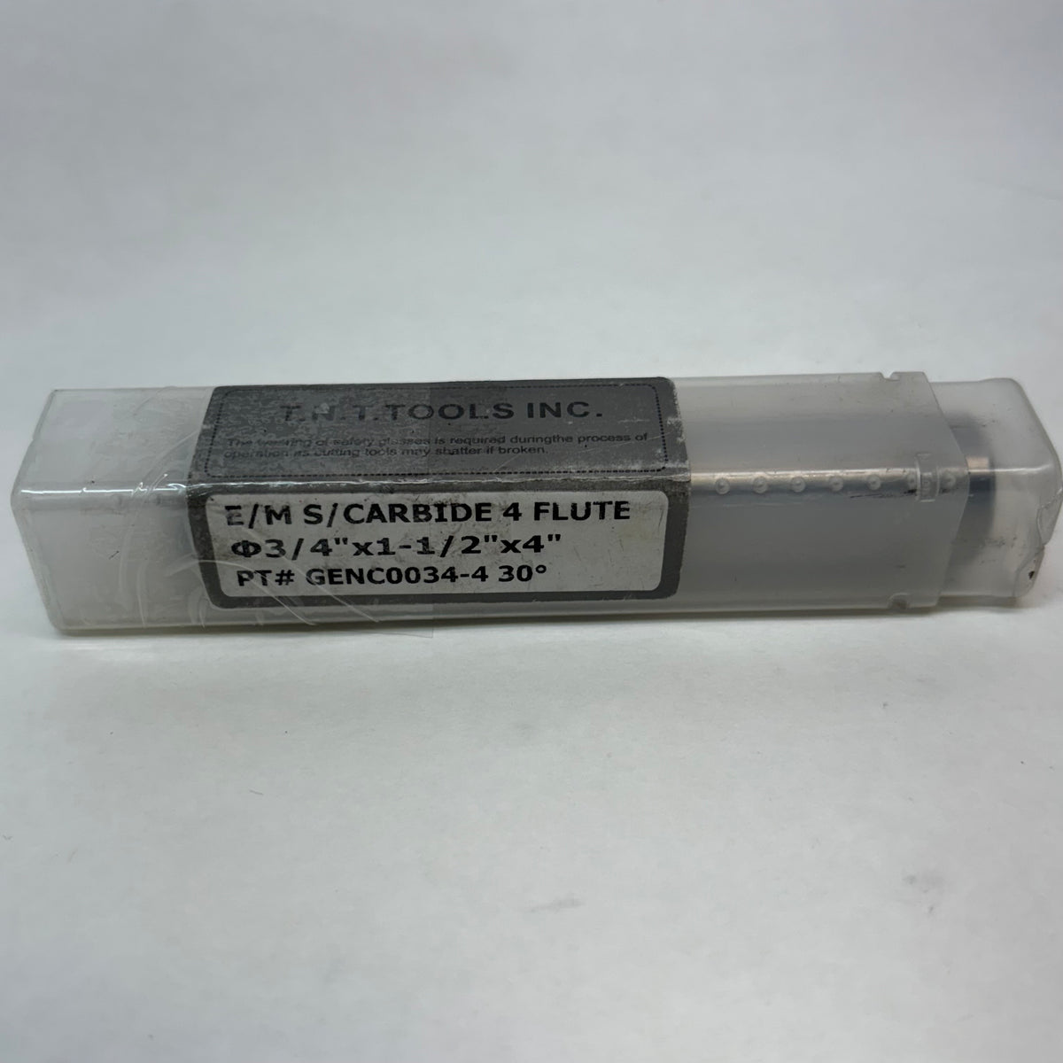 TNT TOOLS INC CARBUDE 4 FLUT END MILL 3/4" X 1-1/2" X4" GENC0034-4