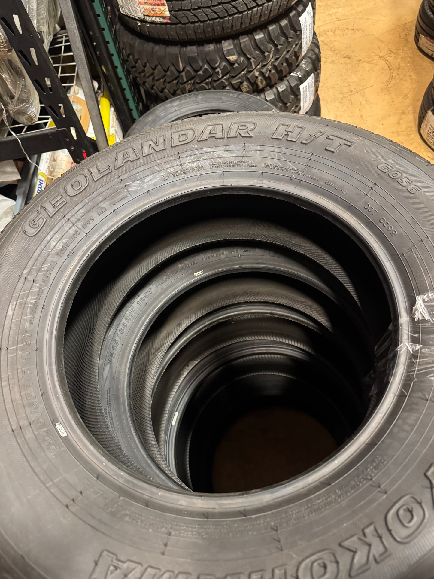 2 NOS YOKOHAMA GEOLANDAR H/T G056 BSW P 245 65 17 105T HIGHWAY TERRAIN TIRE 110105607