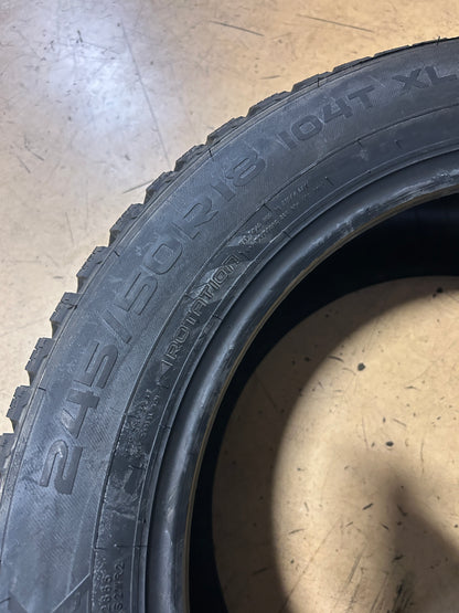 2 NOS NOKIAN HAKKAPELIITTA 8 BSW P 245 50 18 104T XL WINTER TIRE T428546