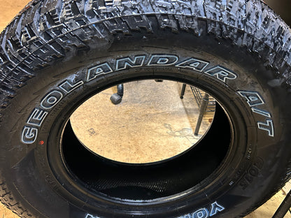 2 YOKOHAMA GEOLANDAR A/T G015 BSW P 265 70 16 111T ALL TERRAIN TIRE 110101516