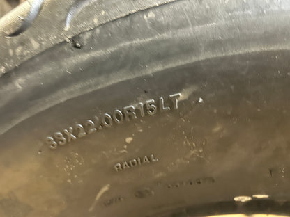 2 MICKEY THOMPSON SPORTSMAN S/R  BSW LT 33 22 15 4PLY DRAG TIRE 255671