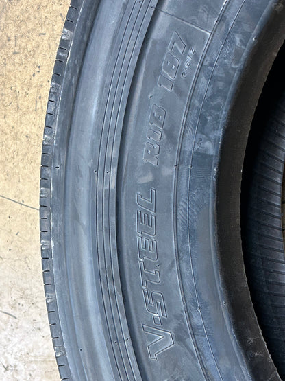 BRIDGESTONE V-STEEL R187 BSW  8 19.5 12PLY TRAILER TIRE 267775