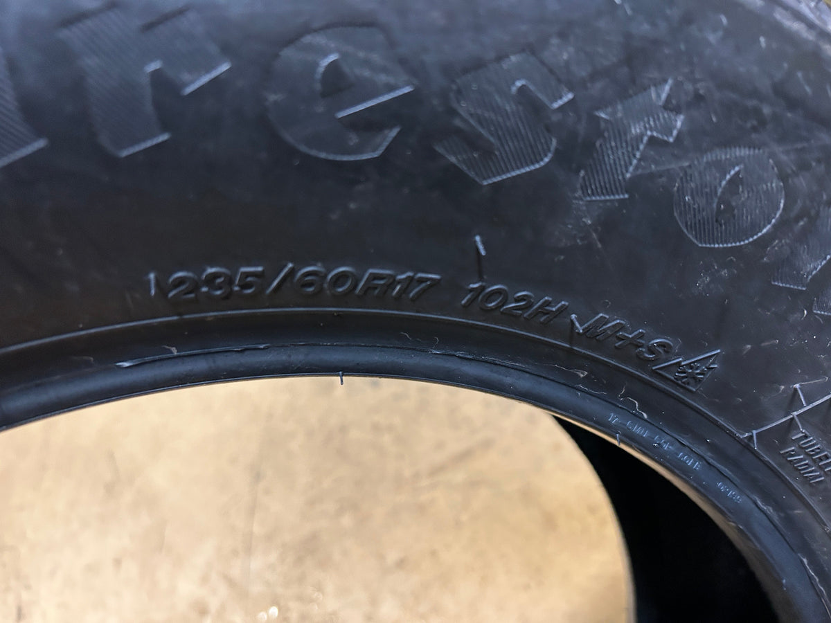 FIRESTONE WEATHERGRIP BSW P 235 60 17 102H ALL SEASON TIRE 011535