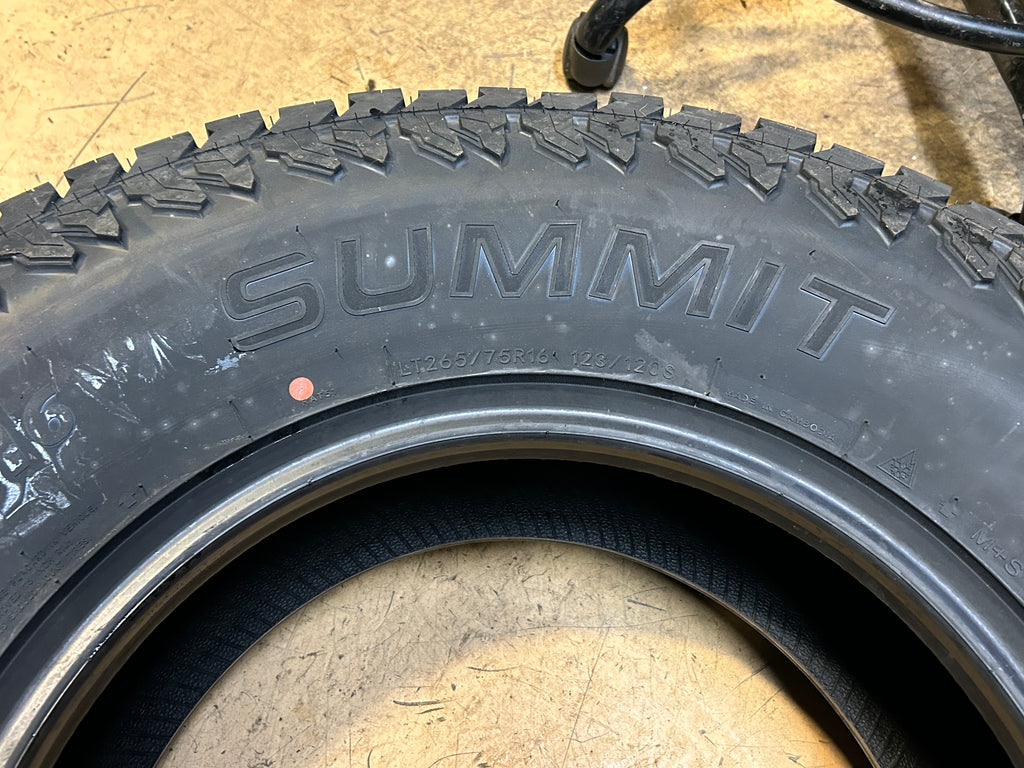 SUMMIT TRAIL CLIMBER ATO2 BSW LT 265 75 16 123/120S 10PLY ALL TERRAIN TIRE 20924