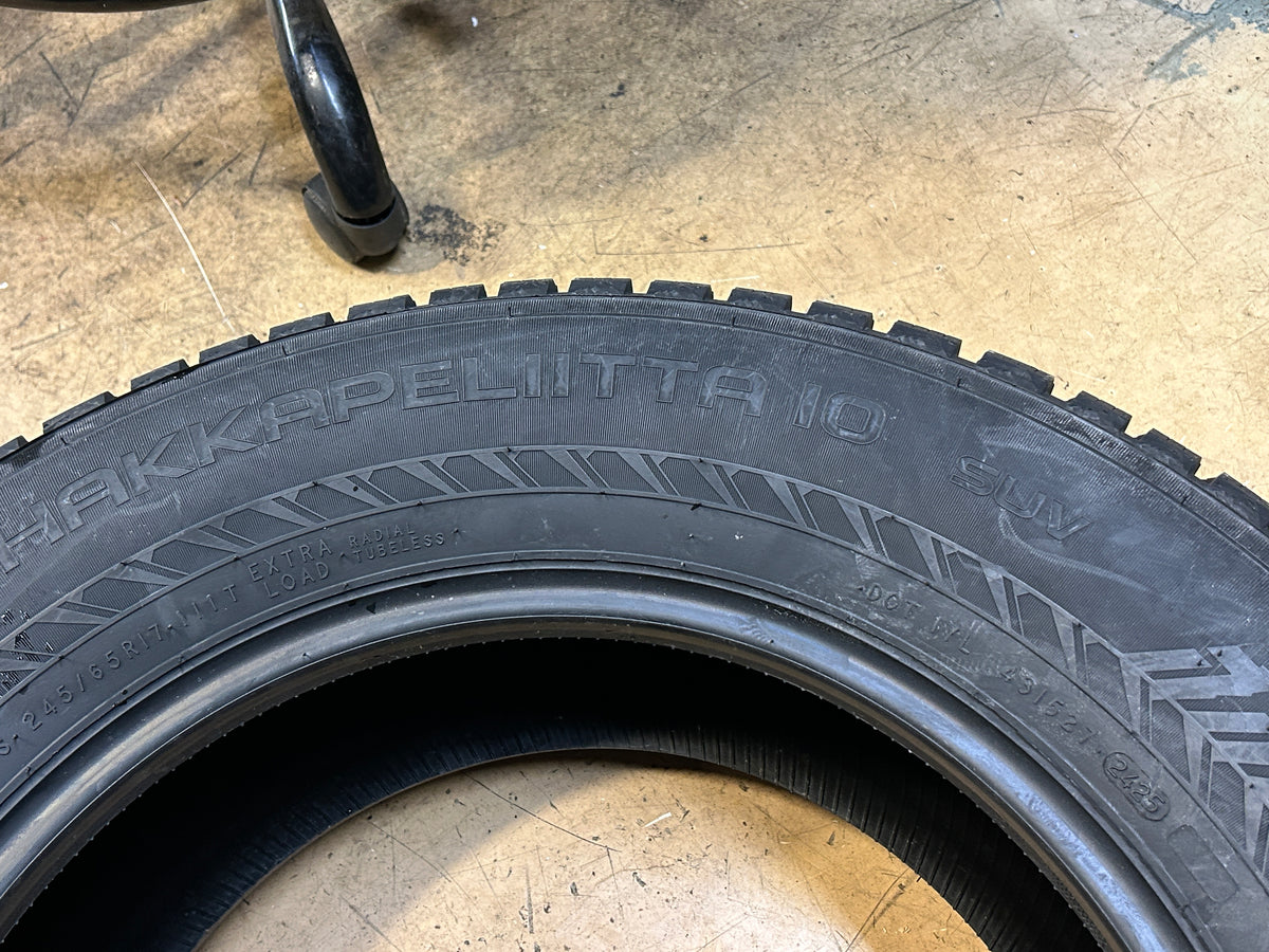 2 NOKIAN HAKKAPELIITTA 10 STUDDED BSW P 245 65 17 111T XL WINTER EV TIRE TS32479