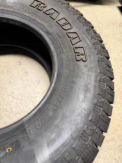 NOS RADAR RENEGADE A/T5 OWL LT 31 10.5 15 109S LRC 6PLY ALL TERRAIN TIRE RZD0021
