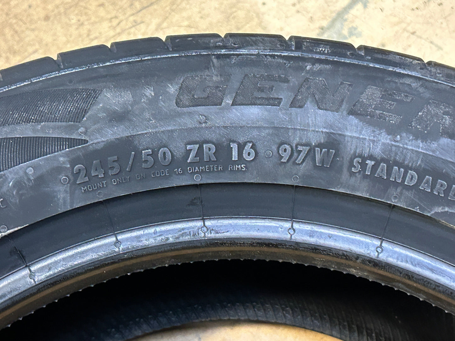 4 GENERAL G-MAX RS BSW P 245 50 16 97W UHP TIRE 15492600000