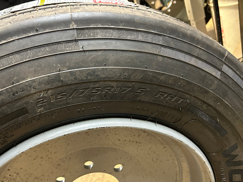 COOPER WORK SERIES RHT BSW 215 75 17.5 135/133L 16PLY SEMI TIRE W/WHEEL 172007001