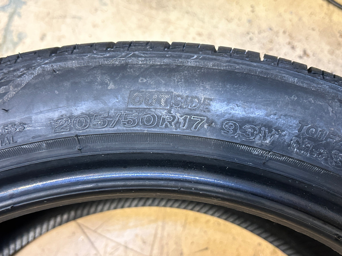 BRIDGESTONE  TURANZA QUIETTRACK  BSW P 205 50 17 93V ALL SEASON TIRE 000076