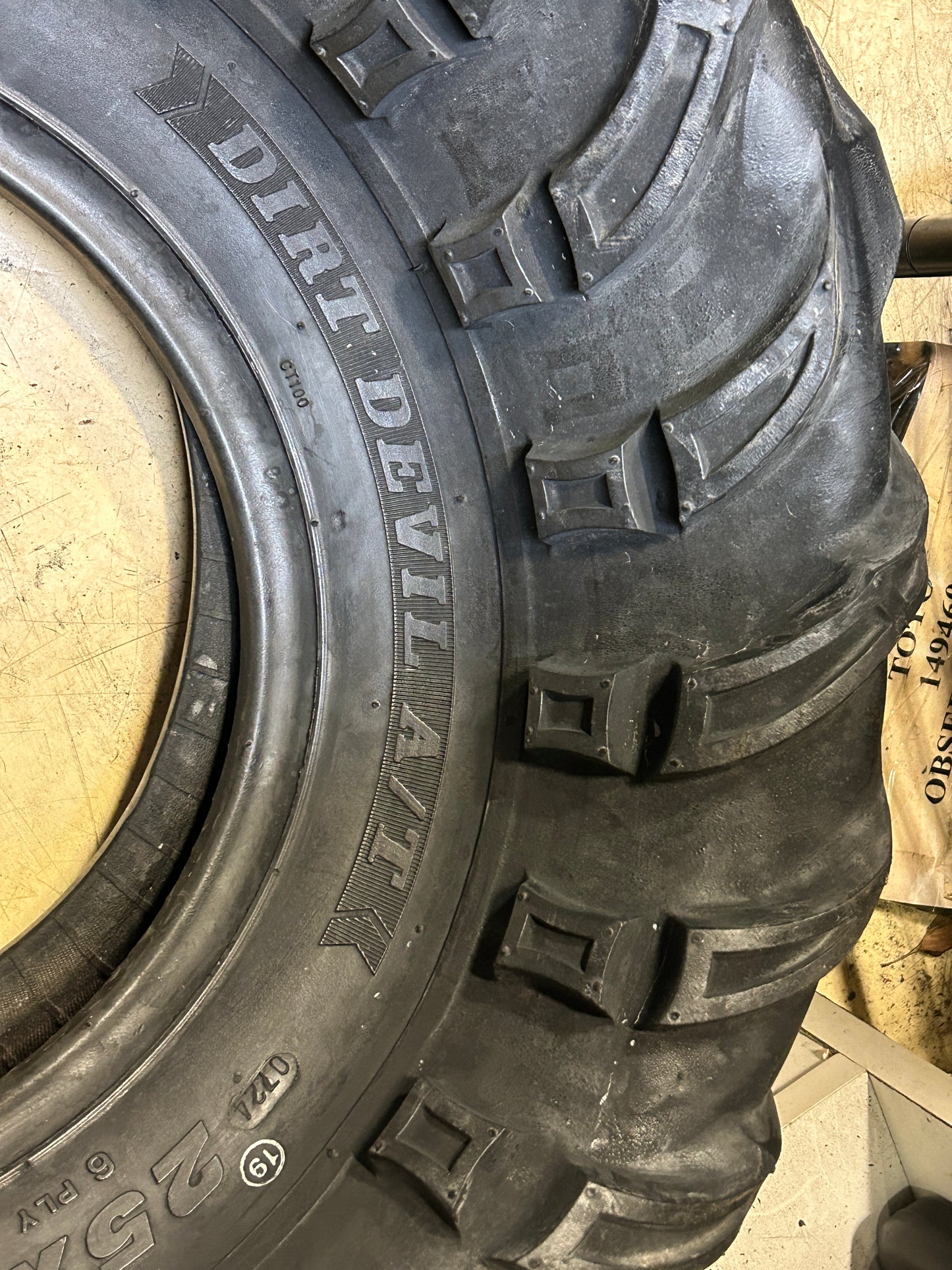 GBC DIRT DEVIL A/T BSW P 25 10 12 6PLY ATV/UTV TIRE AR1230