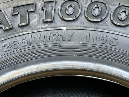 ZEETEX AT1000 BSW P 265 70 17 115S ALL TERRAIN TIRE 1200032167