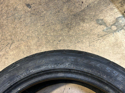 NOS FEDERAL SUPER STEEL 595 BSW P 215 45 17 87V UHP TIRE 14AK7A