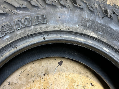 YOKOHAMA GEOLANDER M/T BSW LT 255 75 17 111/108Q 6PLY MUD TERRAIN TIRE 110133319