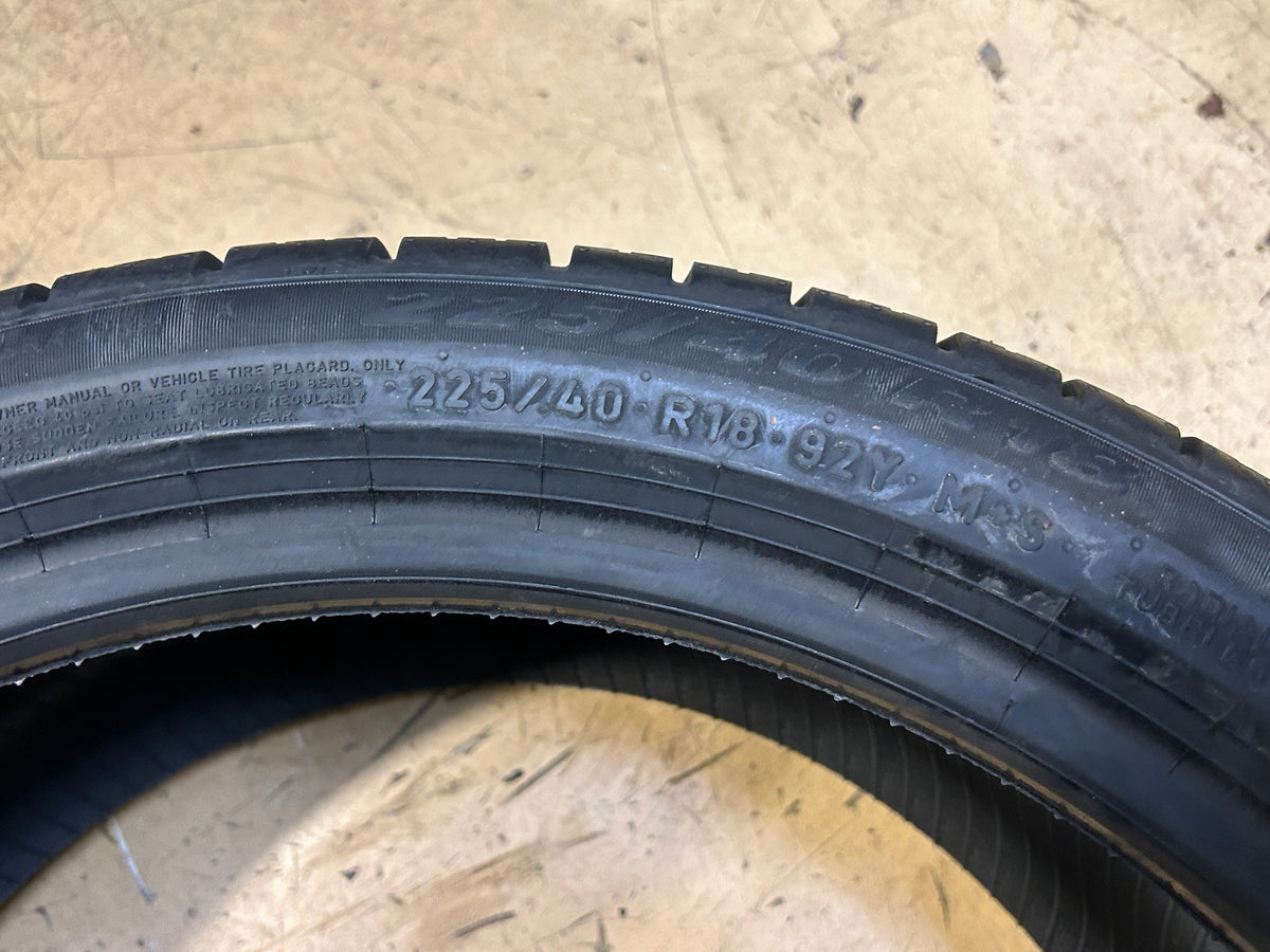 2 PIRELLI P ZERO AS PLUS 3 BSW P 225 40 18 92Y XL UHP TIRE 4083700