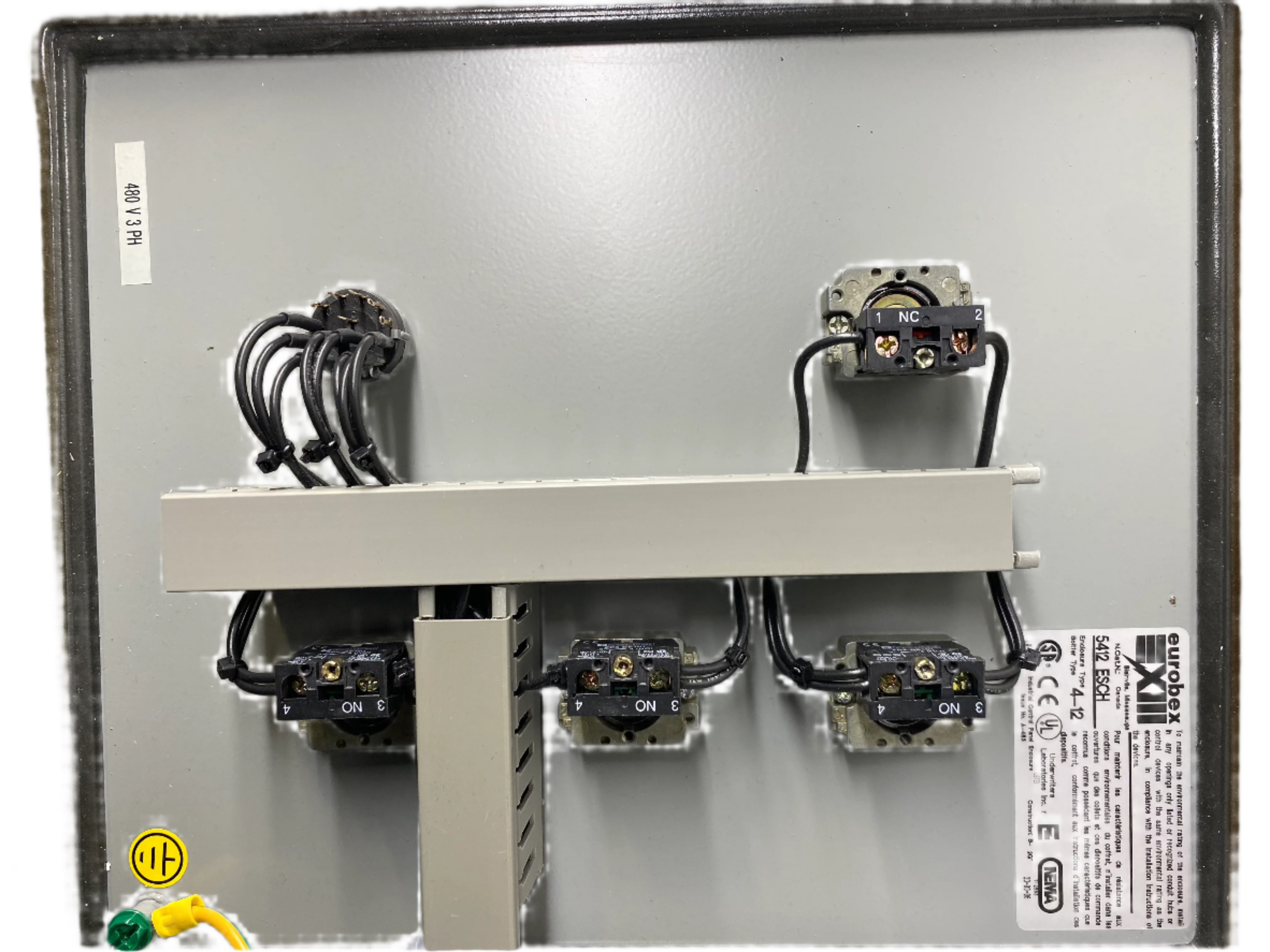 CONTROL BOX 480V 3PH MOTOR PARK DOWN FRONT ALL REAR W/ MOTOR