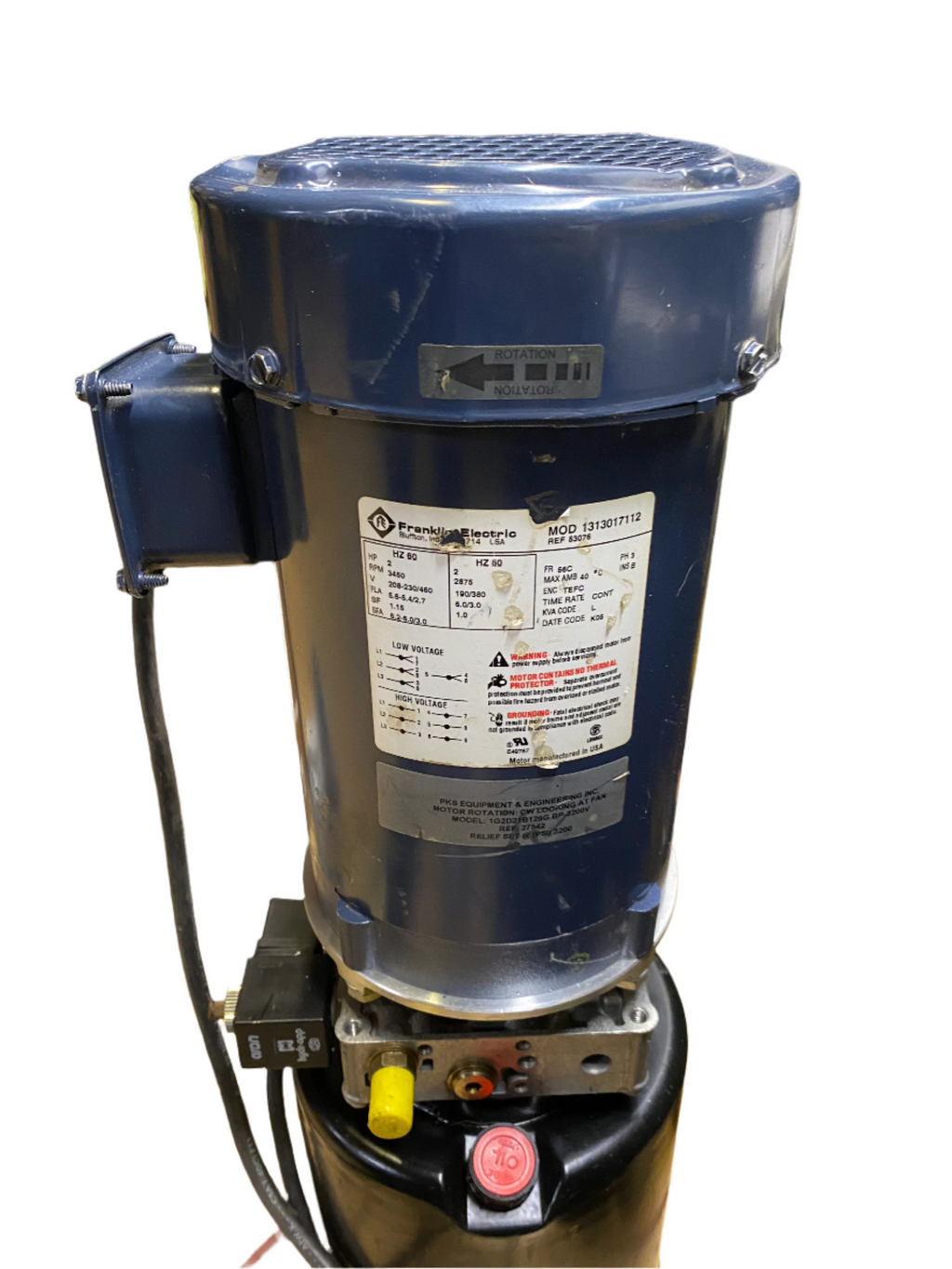 CONTROL BOX 480V 3PH MOTOR PARK DOWN FRONT ALL REAR W/ MOTOR