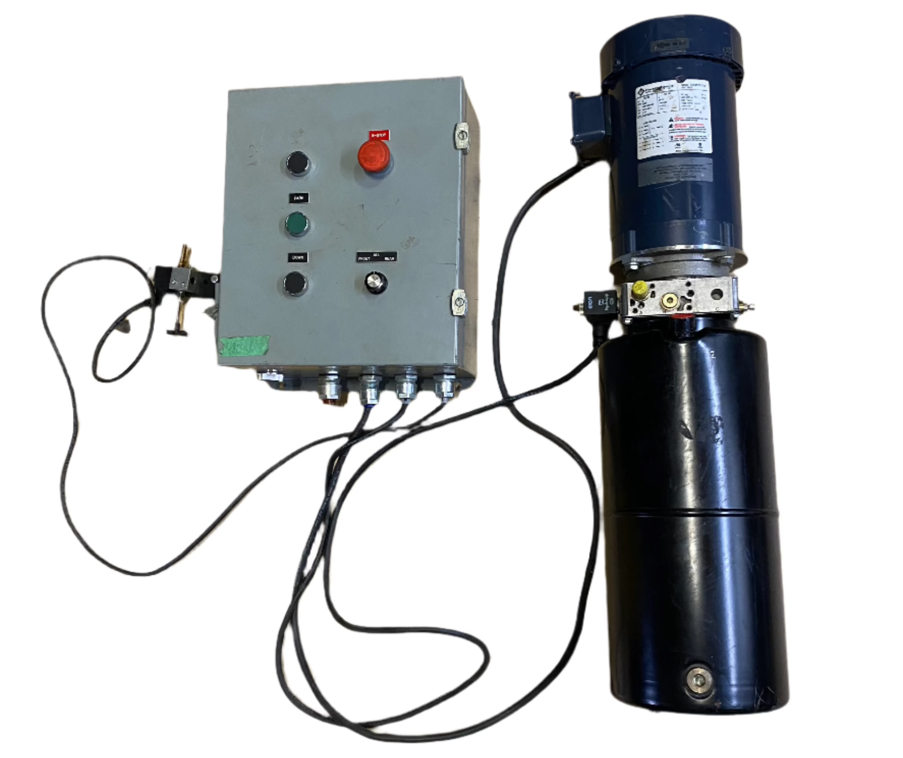 CONTROL BOX 480V 3PH MOTOR PARK DOWN FRONT ALL REAR W/ MOTOR