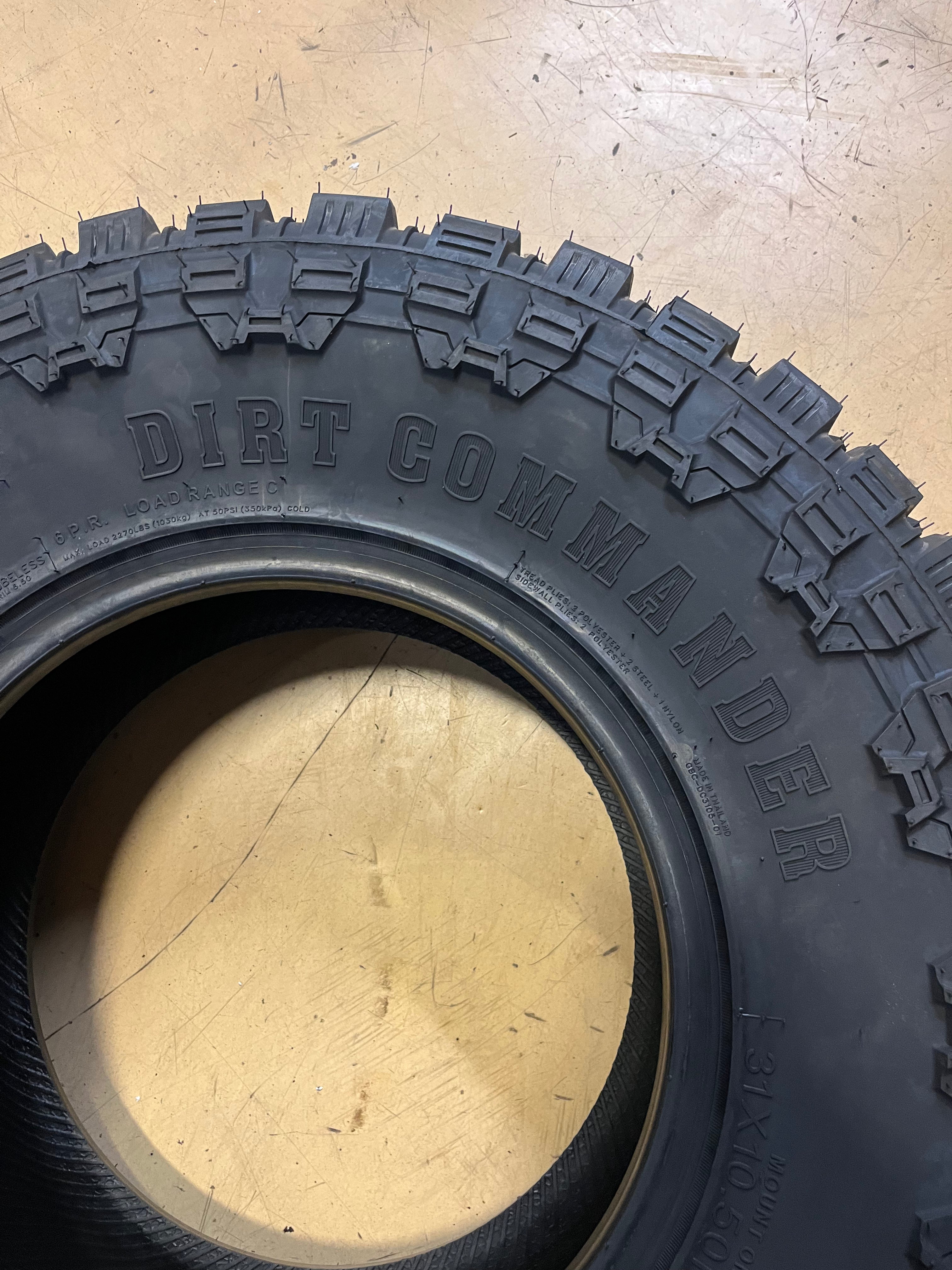 1 CENTENNIAL DIRT COMMANDER M/T LT 31 10.50 15 109Q LRC 6PLY BSW TIRE TCD1531105C