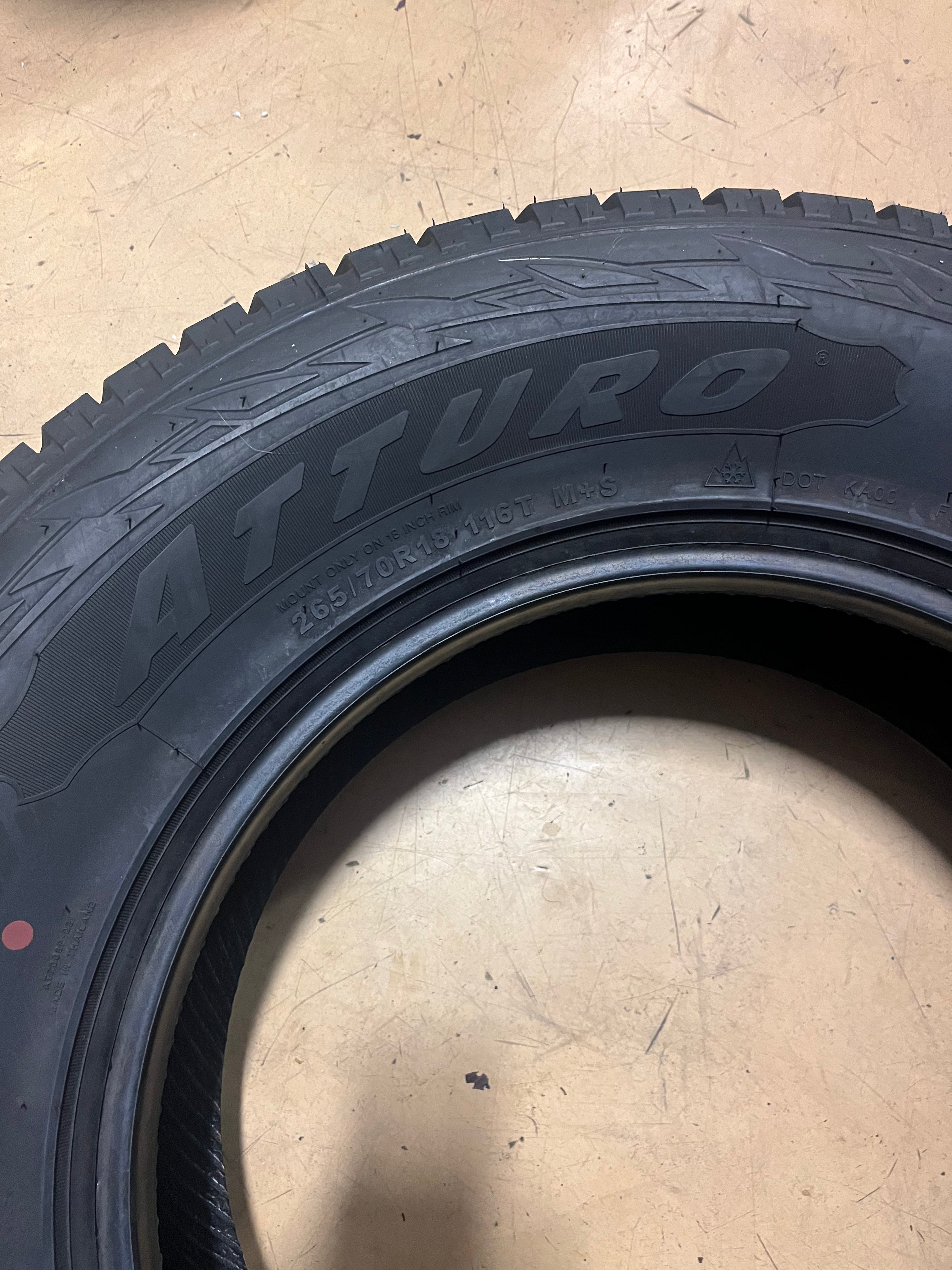 ATTURO TRAIL BLADE AT BSW P 265 70 18 116T SL ALL TERRAIN TIRES TBATI0048339