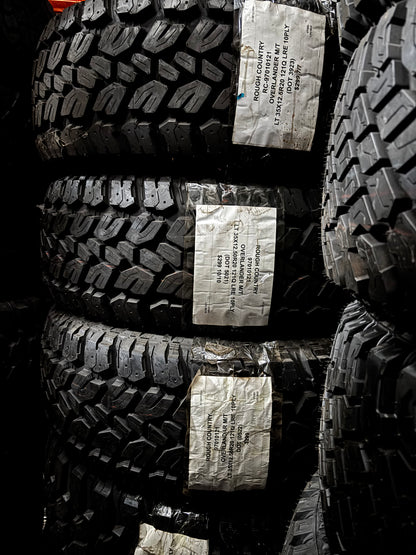 (TODO) 4 ROUGH COUNTRY OVERLANDER MT LT 35 12.5 20 121Q LRE 10 PLY MUD TERRAIN TIRES 97010121