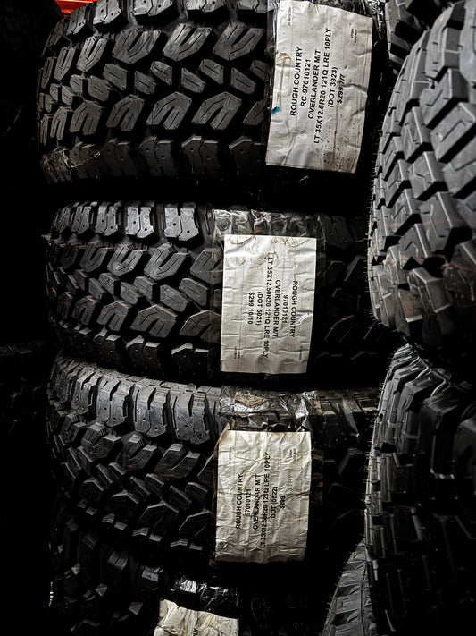 (TODO) 4 ROUGH COUNTRY OVERLANDER MT LT 35 12.5 20 121Q LRE 10 PLY MUD TERRAIN TIRES 97010121