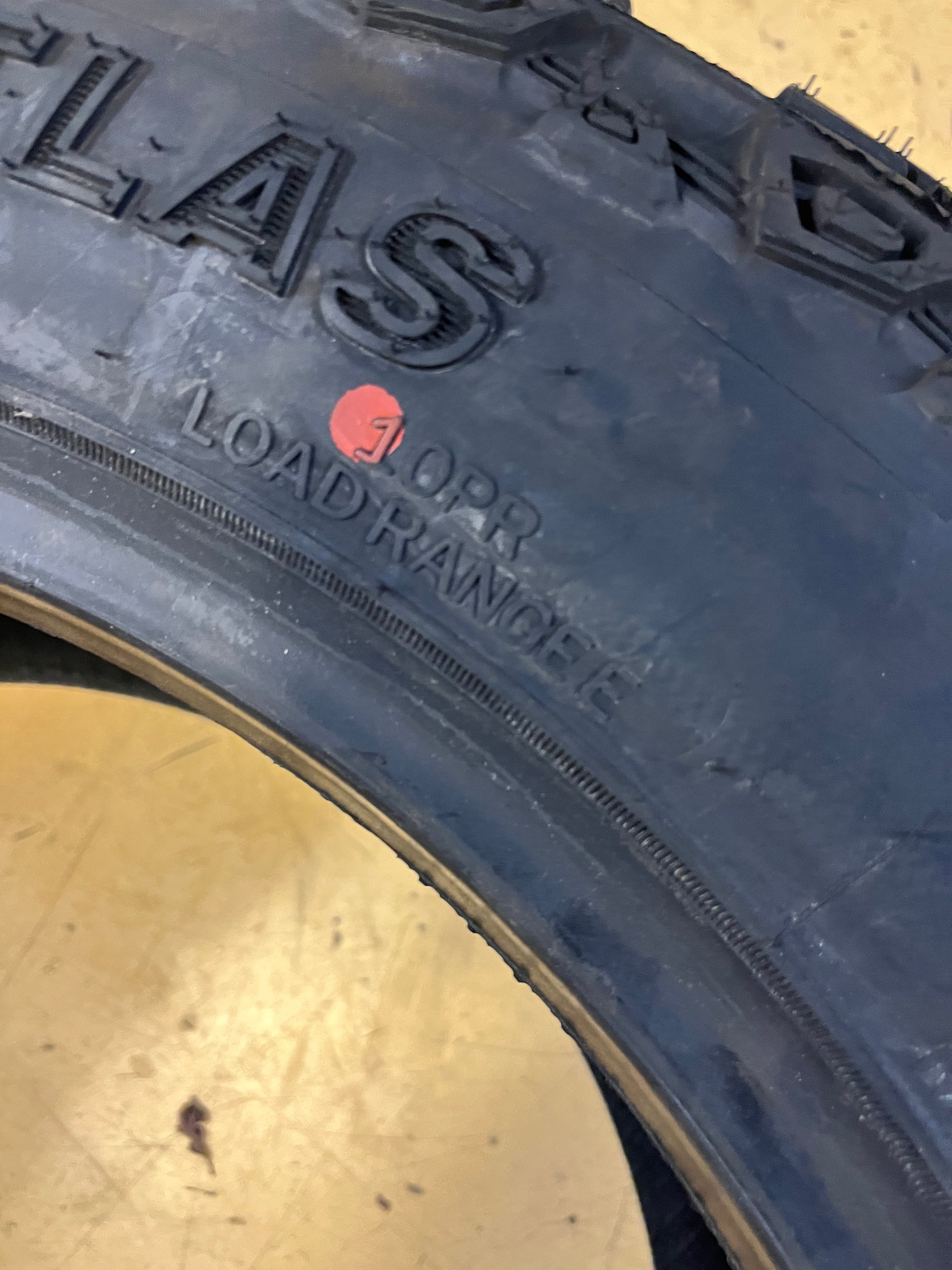 1 ATLAS PARALLER M/T LT 33 12.50 20 114Q LRE 10 PLY TIRE BSW 221019803