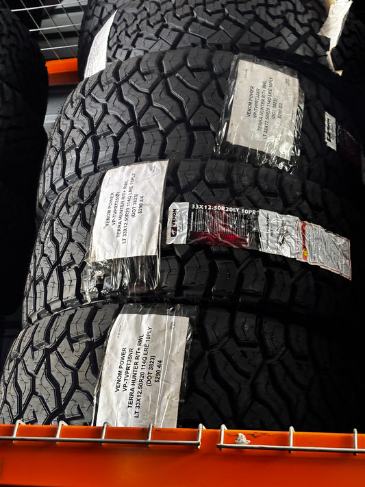 (TODO) VENOM POWER TERRA HUNTER RT+ RWL LT 33 12.5 20 114Q LRE 10 PLY RUGGED TERRAIN TIRES