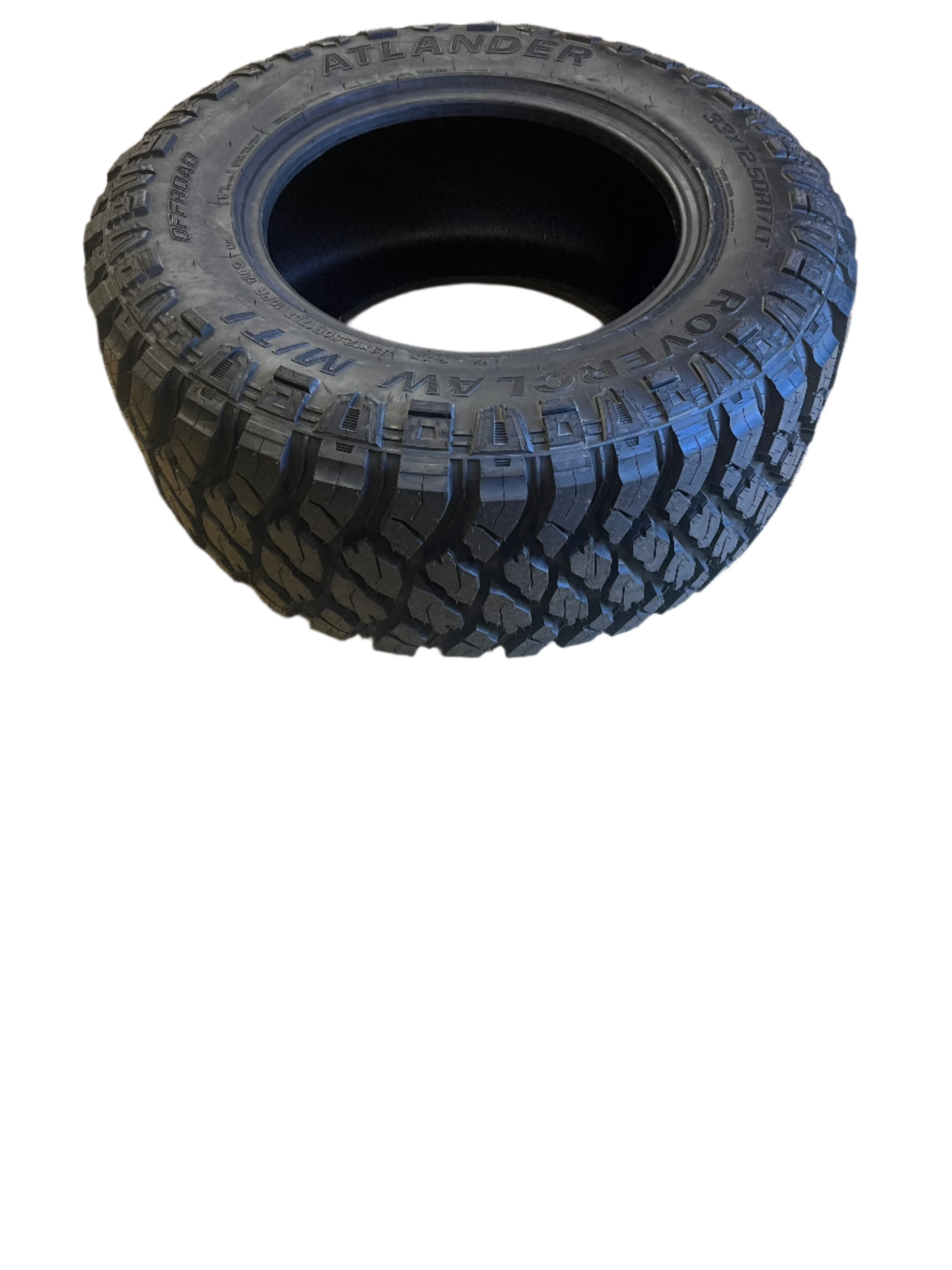 1 ATLANDER ROVERCLAW M/T 1 LT 33 12.50 17 120Q LRE TIRE ATL1680 MUD TERRAIN BSW
