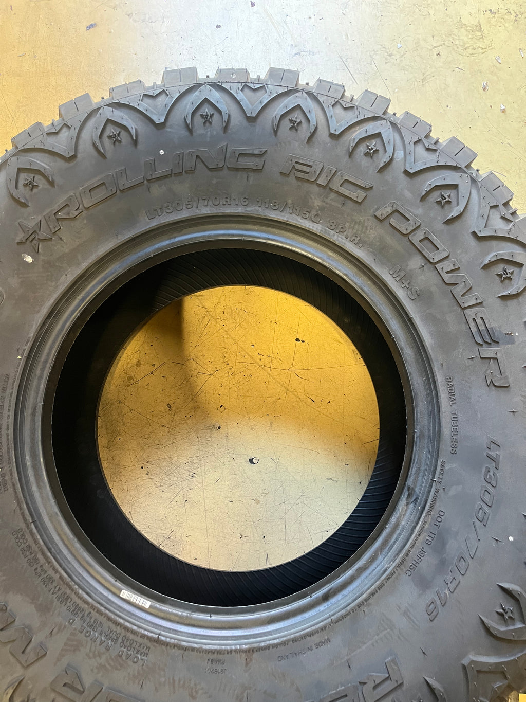 1 ROLLING BIG POWER REPULSOR M/T RX LT 305 70 16 118/115Q MUD TERRAIN TIRE RBPST1670010 RAISED BLACK LETTER