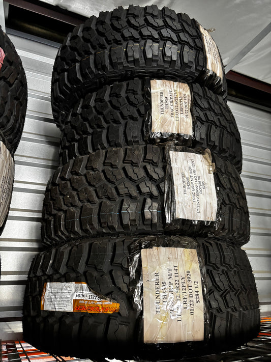 (TODO) 4 THUNDERER TRAC MT LT 33 12.5 22 114T LRF 12 PLY