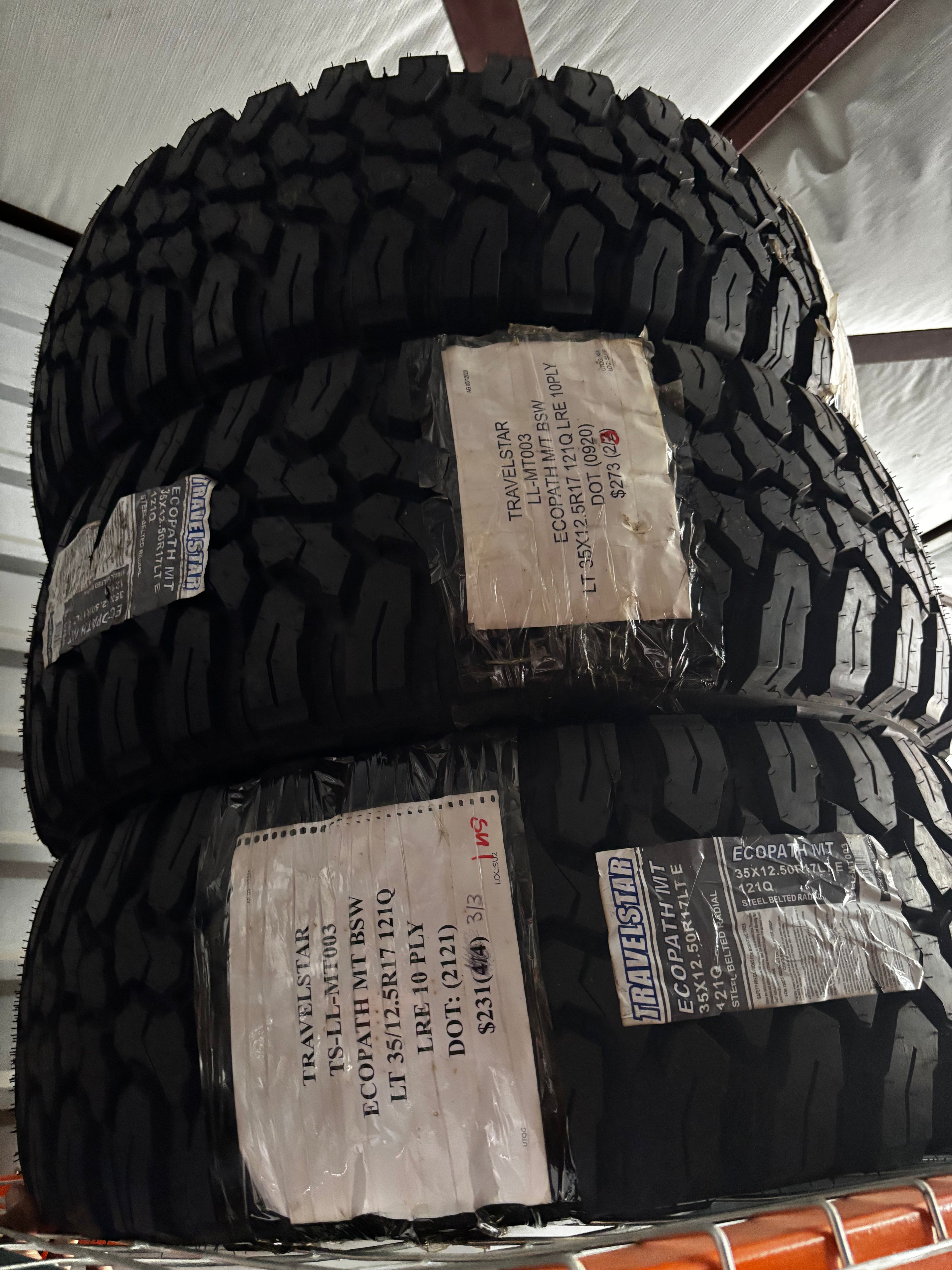 (KSL ONLY) TRAVLESTAR ECOPATH M/T BSW LT 35 12.5 17 121Q LRE 10 PLY  MUD TERRAIN TIRES TIRE LL-MT003