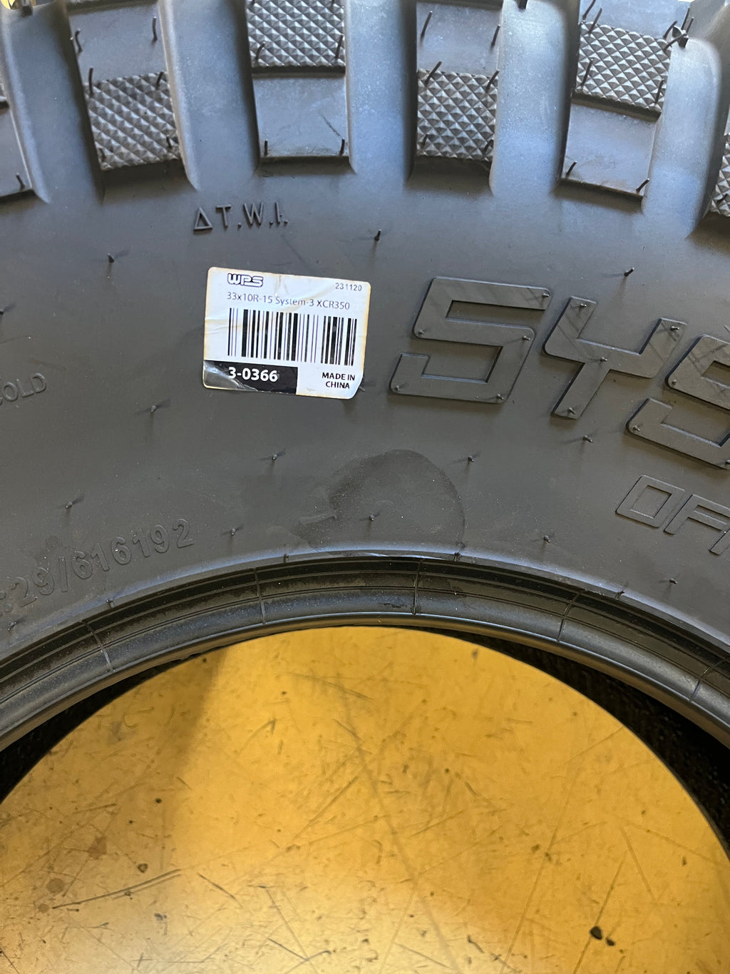 SYSTEM 3 XCR 350 33 10.00 15 ATV TIRE S3-0366 BSW