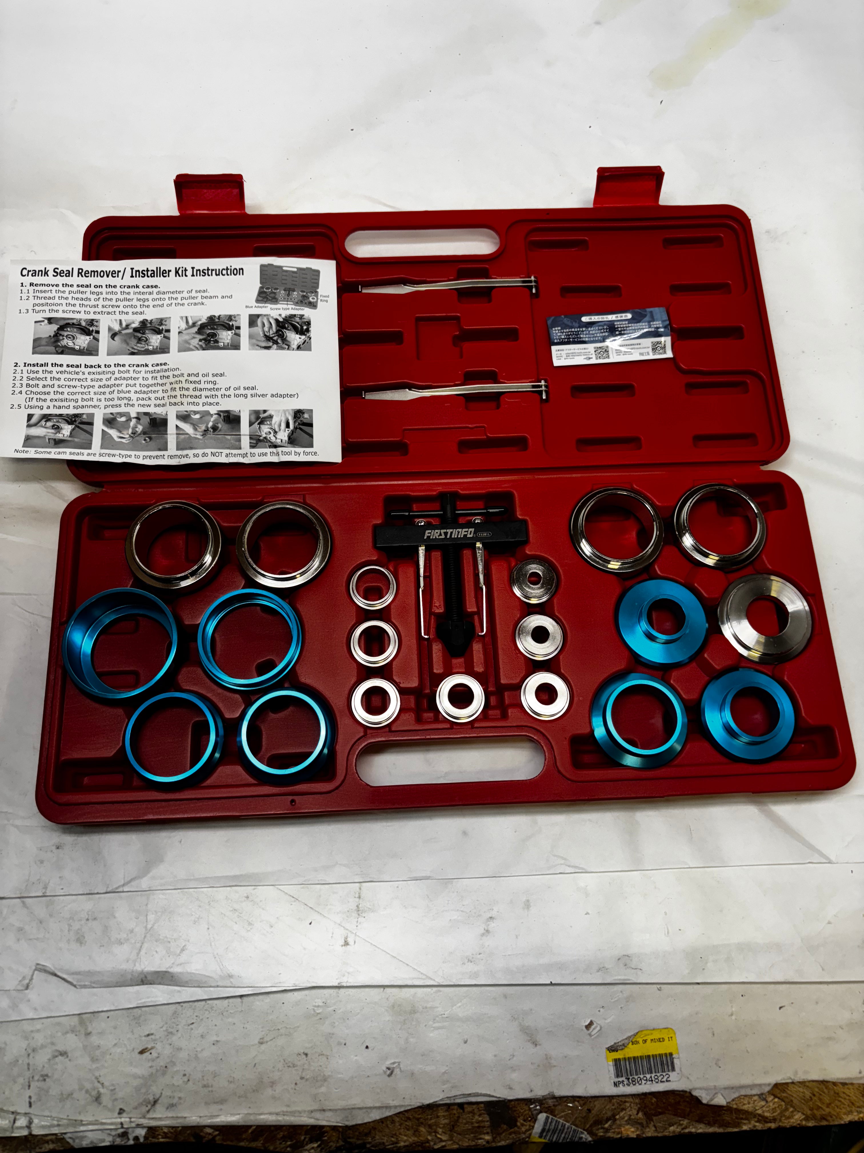 FIRSTINFO CRANKSHAFT AND CAMSHAFT BEARING REMOVAL AND INSTALLATION KIT F3281L