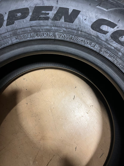 NOS TOYO OPEN COUNTRY HT2 LT 245 75 16 120/116S LRE 10PLY HIGHWAY TERRAIN TIRE 364240