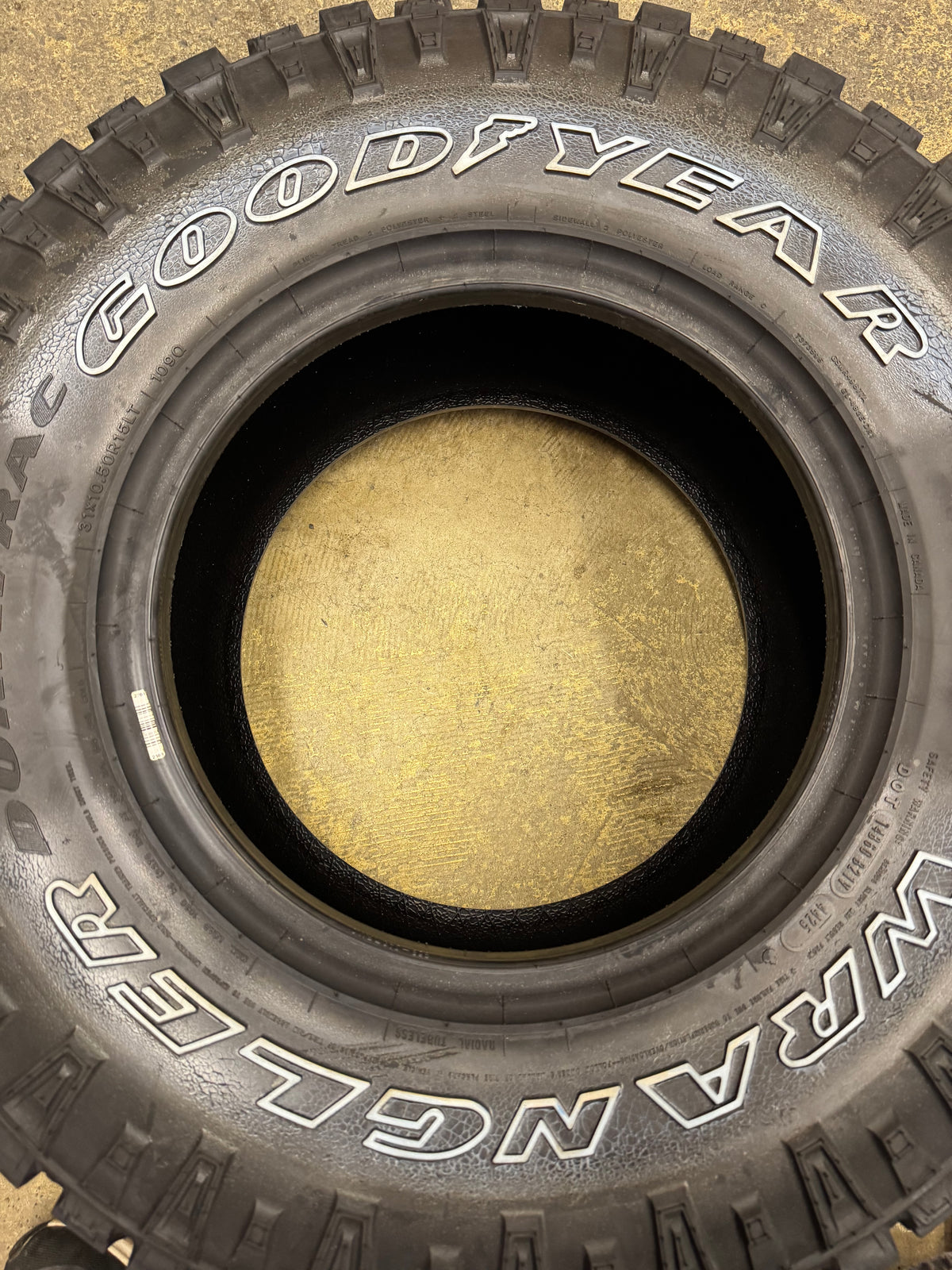 GOODYEAR WRANGLER DURATRAC OWL LT 31 10.5 15 109Q 6PLY ALL TERRAIN TIRE 312007027