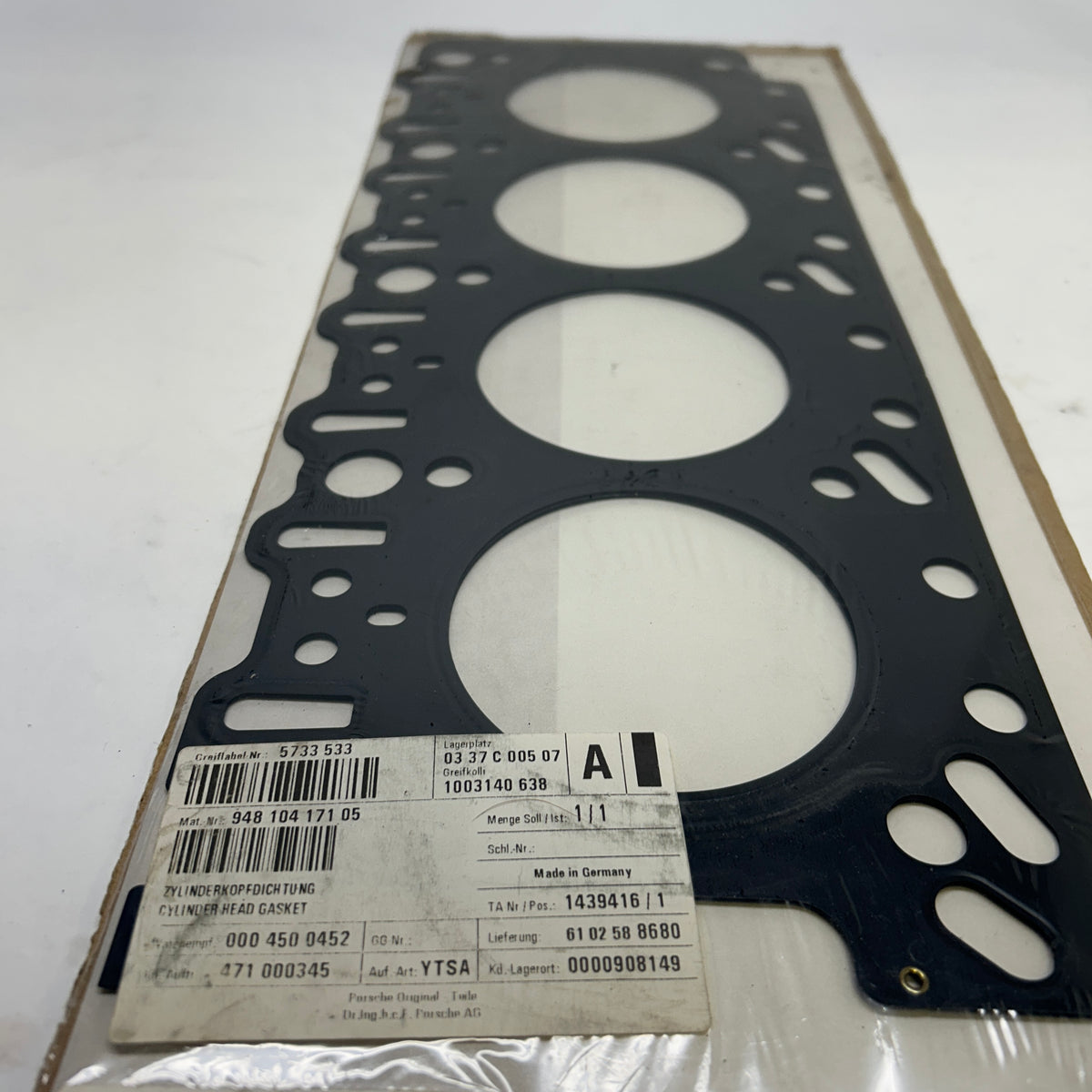 PORSCHE HEAD GASKET CYLINDERS 5-8 94810417205  94810417205