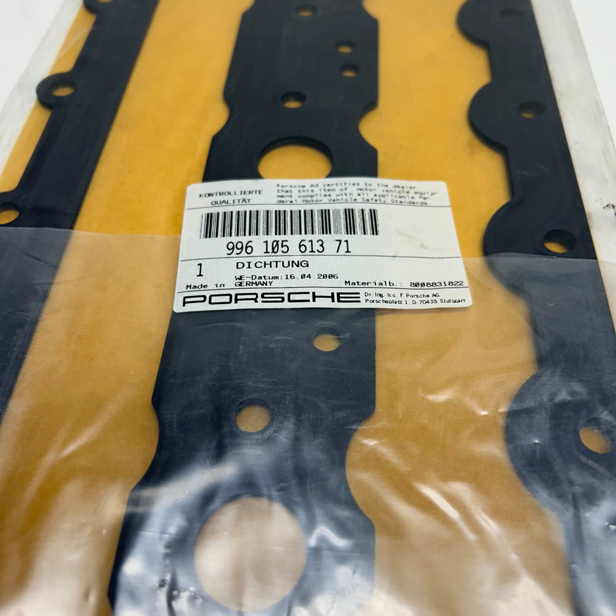 PORSCHE CAMSHAFT HOUSING GASKET  99610561371