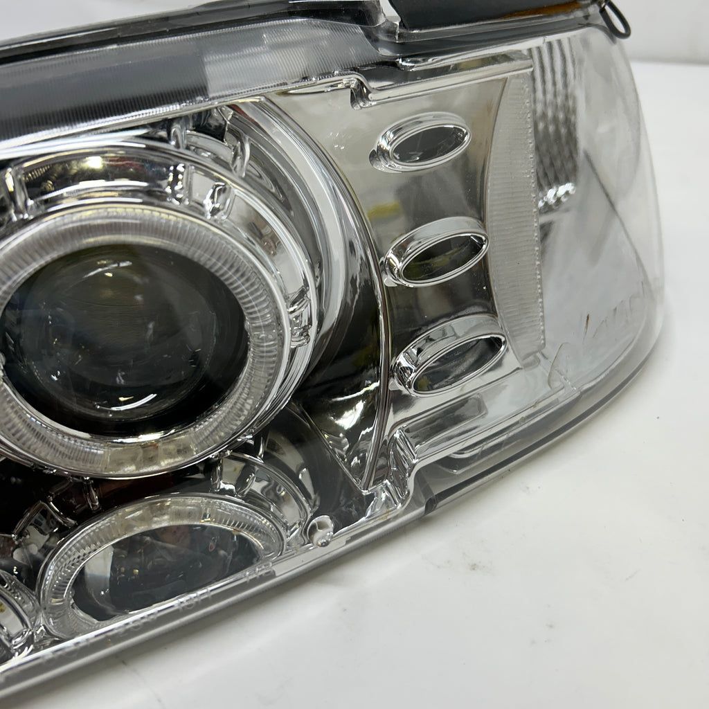ANZOUSA FORD MUSTANG '94-'98 PROJECTOR HEADLIGHTS WITH HALO CHROME PAIR  121039