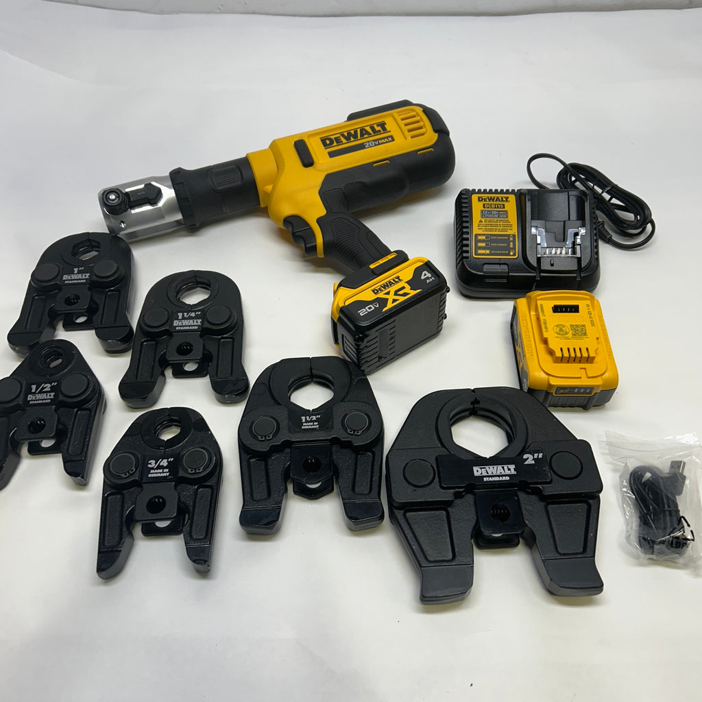DEWALT CORDLESS PRESS TOOL KIT FOR 1/2"-2" PIPE PISTOL GRIP  DCE200M2K
