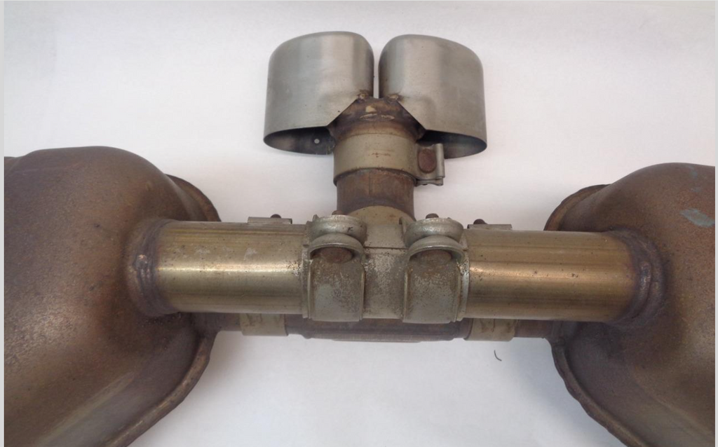 USED 2006+ GENUINE PORSCHE 987 CAYMAN BOXTER S EXHAUST MUFFLER & TIP SYSTEM R19