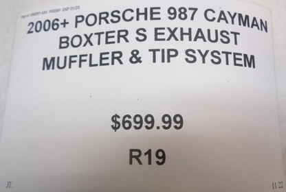 USED 2006+ GENUINE PORSCHE 987 CAYMAN BOXTER S EXHAUST MUFFLER & TIP SYSTEM R19