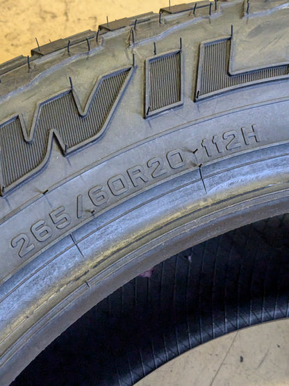 2 FALKEN WILDPEAK A/T AT3WA BSW P 265 60 20 112H ALL TERRAIN TIRE 59000780