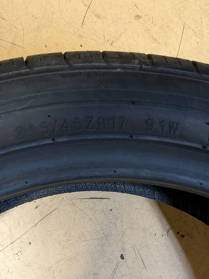 2 KUMHO ECSTA LX PLATINUM 215 45 17 91W XL ALL SEASON TIRE 2127243