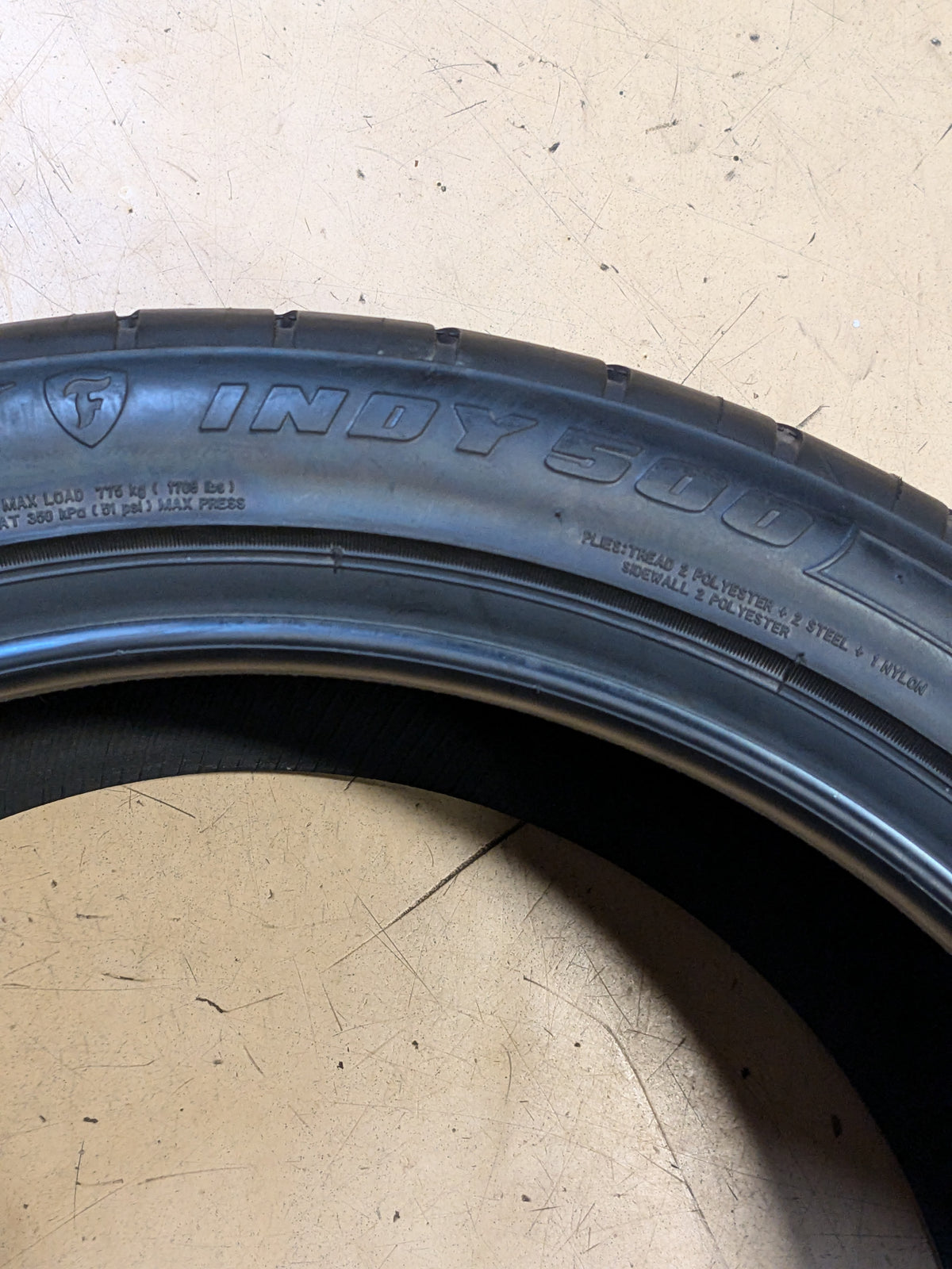 FIRESTONE FIREHAWK INDY 500 BSW P 285 35 19 99W UHP TIRE 003260