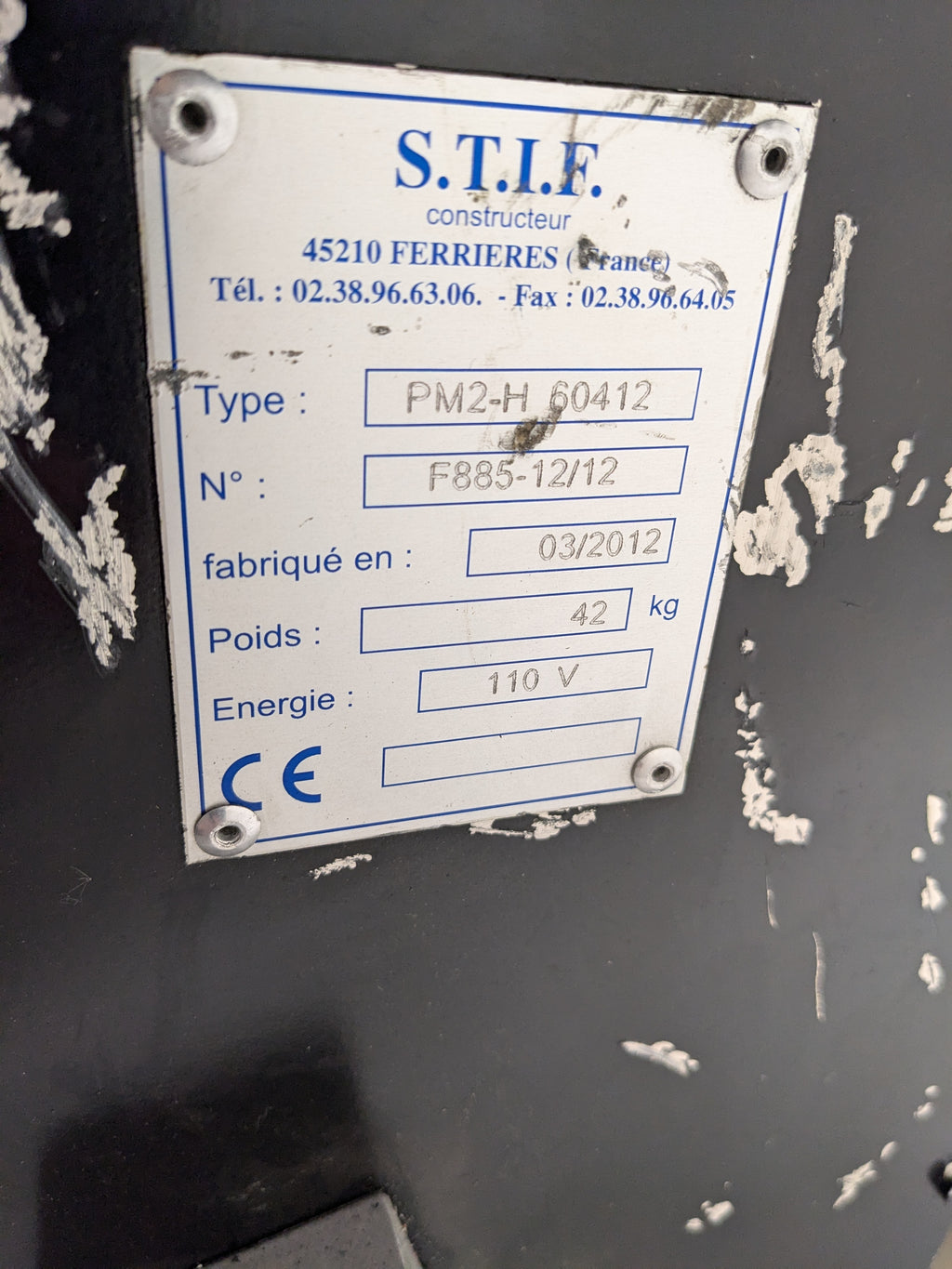 S.T.I.F. HOTSTAMP MACHINE 110V F885-12/12