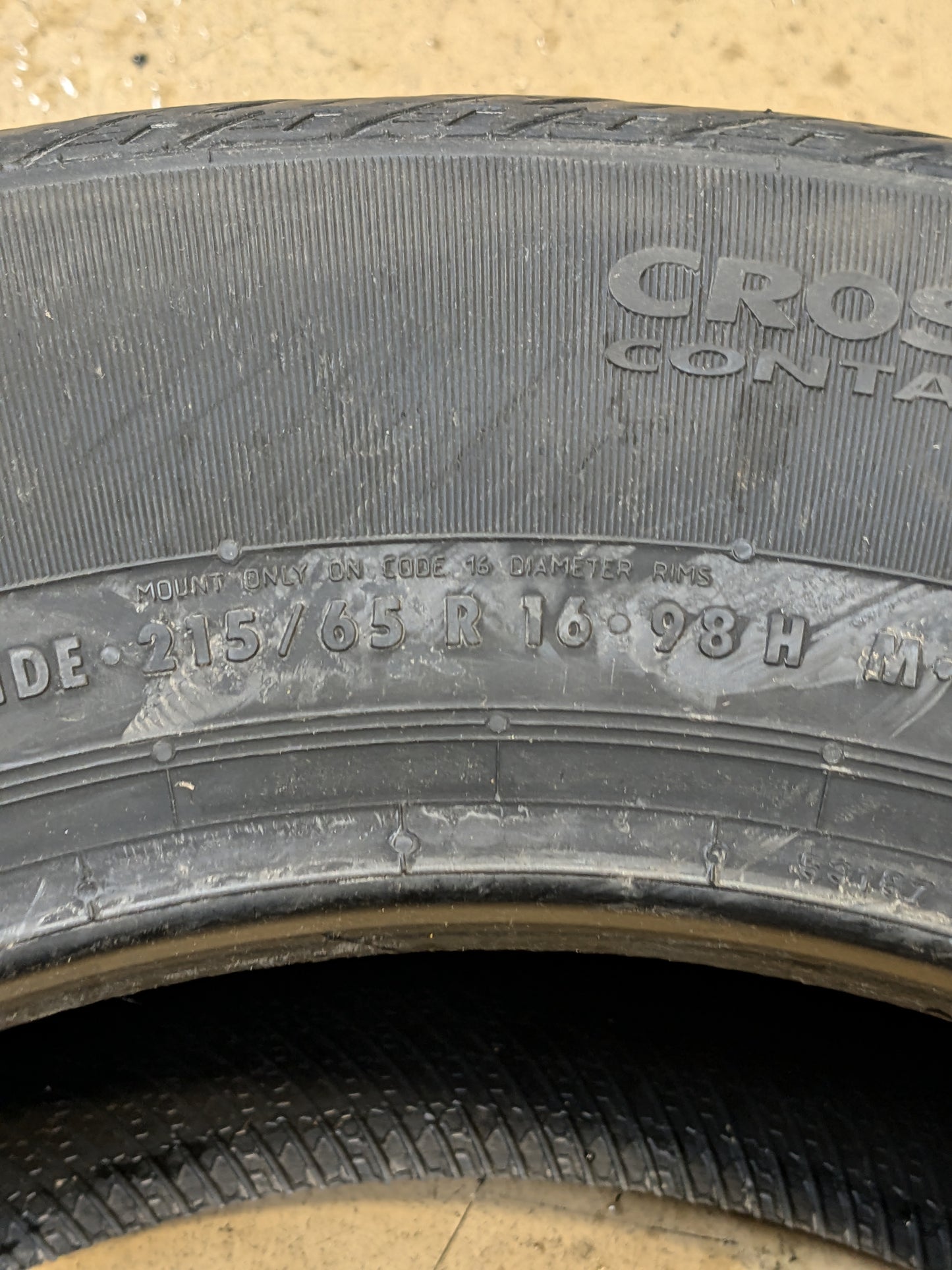 2 CONTINENTAL CROSS CONTACT LX SPORT 215 65 16 98H ALL SEASON TIRES 15507960000