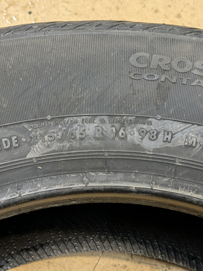 2 CONTINENTAL CROSS CONTACT LX SPORT 215 65 16 98H ALL SEASON TIRES 15507960000