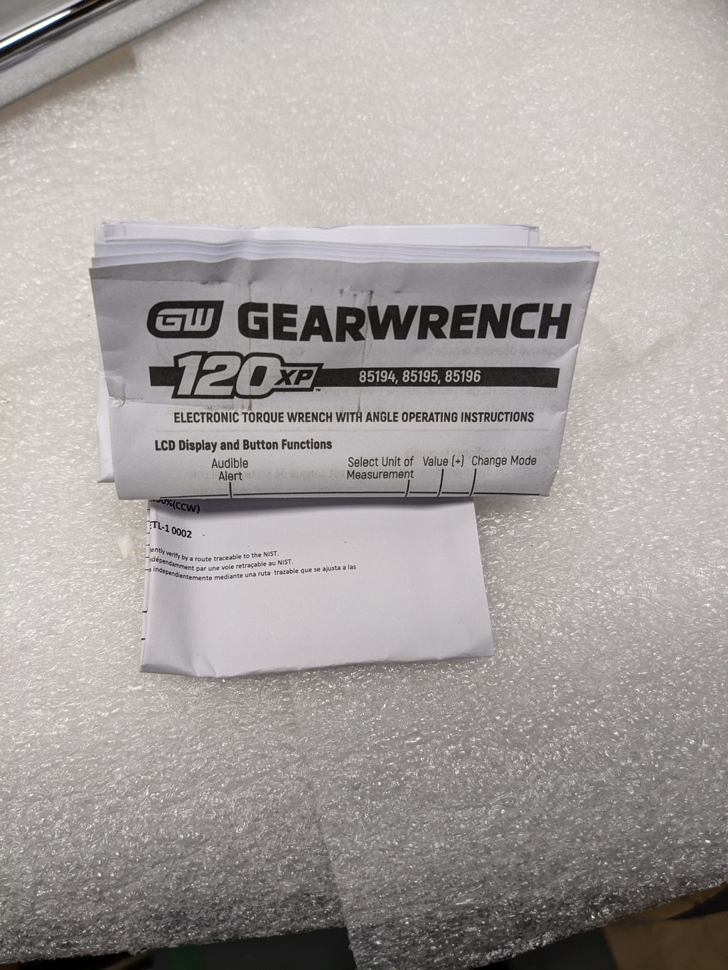 Gearwrench 1/2" 120XP Flex Head Electronic Torque Wrench with Angle 85196