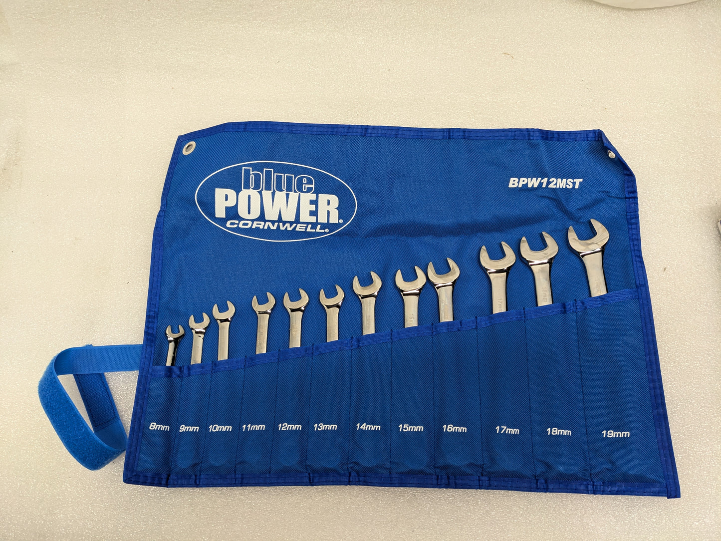 BPW12MST - 12 PIECE CORNWELL BLUEPOWER METRIC COMBINATION WRENCH SET, 12 POINT