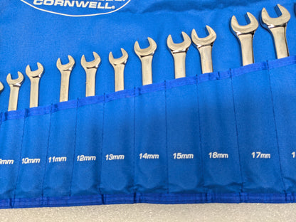 BPW12MST - 12 PIECE CORNWELL BLUEPOWER METRIC COMBINATION WRENCH SET, 12 POINT